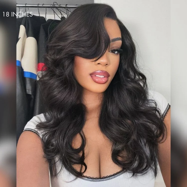 TRILL All-Day Comfort Wig 180% Density Butterfly Cut Layered Loose Body Wave Glueless 7x6 Closure HD Lace Human Hair Wig Pre-Cut Lace - Image 4