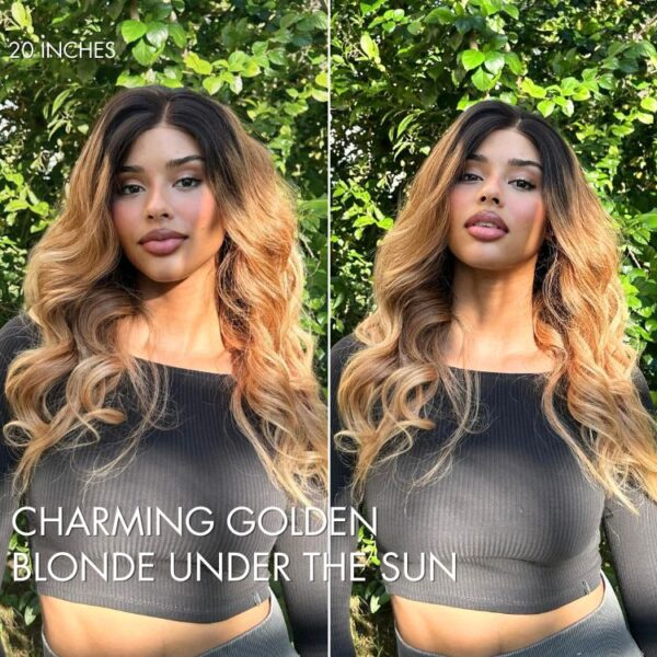 TRILL Wigs | Gorgeous Ombre Color Loose Wave Glueless 13x4 Frontal Lace Blonde Hair Wig Pre-cut Lace