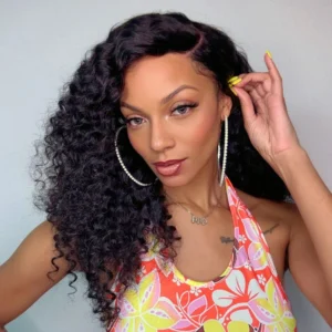 TRILL Wigs | Ear to Ear Super Natural Hairline Deep Wave Glueless 5x5 Upgraded Lace Front Long Curly Wig Pre-Cut Lace