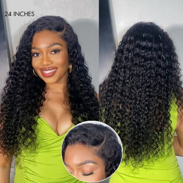 TRILL Wigs | Ear to Ear Super Natural Hairline Deep Wave Glueless 5x5 Upgraded Lace Front Long Curly Wig Pre-Cut Lace