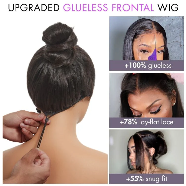 TRILL Wigs - 180% Density Body Wave / Straight Glueless 13x4 Frontal Lace Long Wig Pre-Cut Lace - Image 12