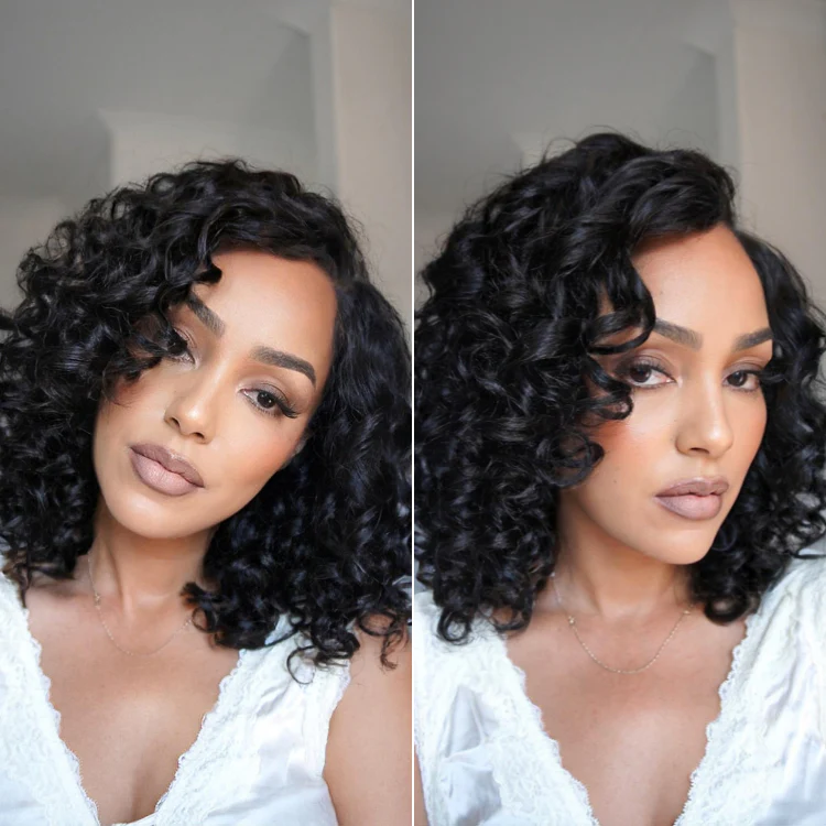 TRILL Hair Mature Bouncy Curl Left C Part Glueless Minimalist HD Lace Wig Pre-Cut Lace - Image 2