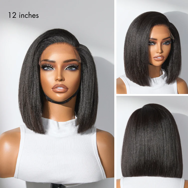 Ultra Natural Glueless Minimalist HD Lace C Part Bob Wig 100% Human Hair | Classic & Chic - Image 3