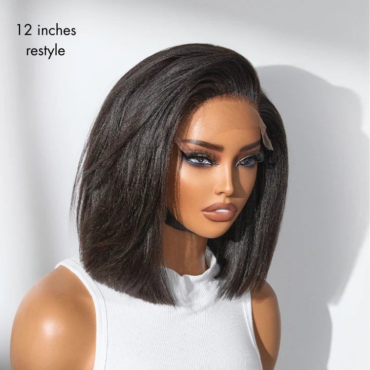 Ultra Natural Glueless Minimalist HD Lace C Part Bob Wig 100% Human Hair | Classic & Chic - Image 4