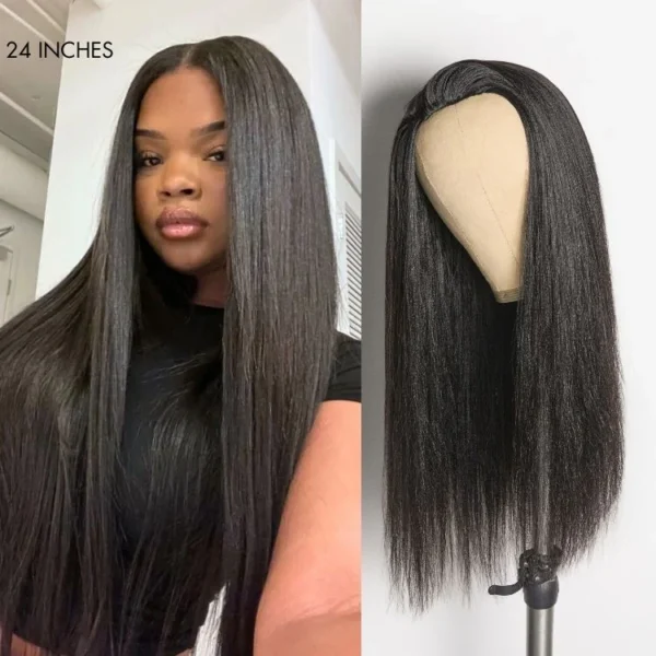 TRILL Too Easy Texture 3-In-1 Half Wig 180% Density Kinky Curly / Yaki Straight Glueless Flexi-Fit Drawstring Wig