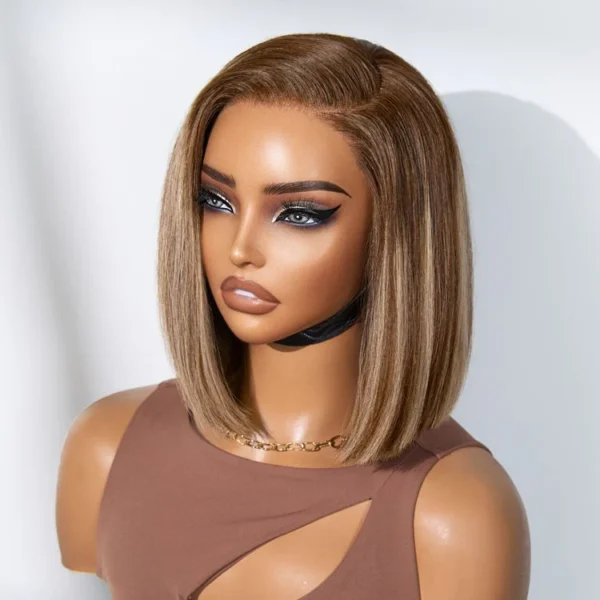 TRILL All-Day Comfort Wig Highlight Blunt Cut Bob Glueless Minimalist HD Lace Wig Pre-Cut Lace