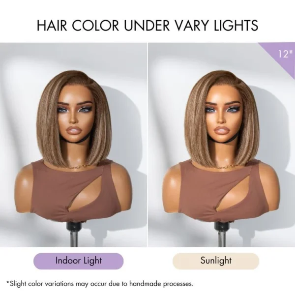 TRILL All-Day Comfort Wig Highlight Blunt Cut Bob Glueless Minimalist HD Lace Wig Pre-Cut Lace