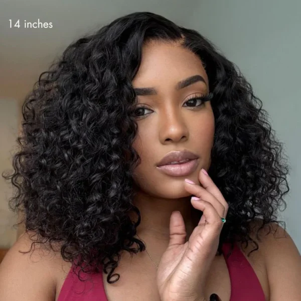 TRILL All-Day Comfort Wig Deep Wave Glueless Minimalist HD Lace Human Hair Curly Wig Pre-Cut Lace