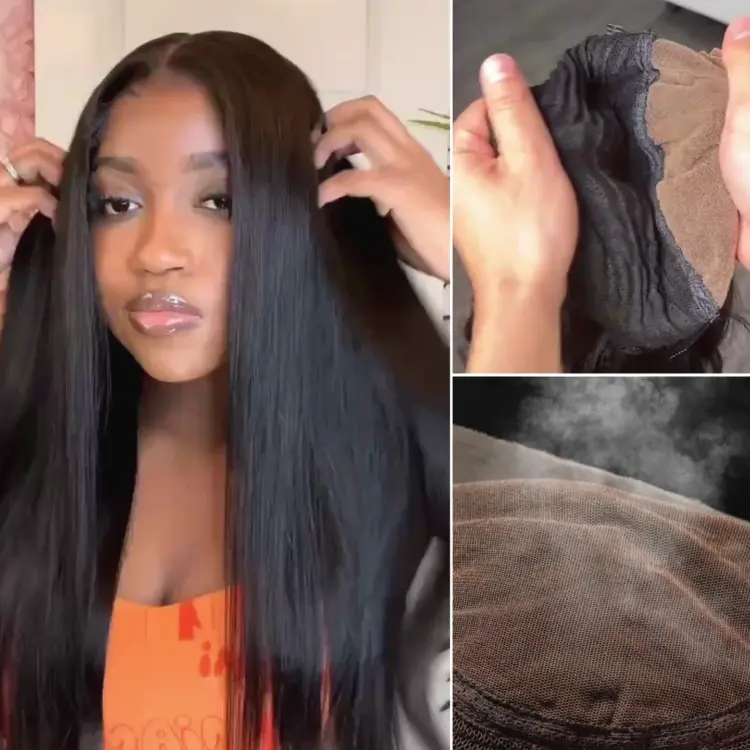 TRILL Scalp Care Wigs - Silky Straight Middle Part Glueless 5x5 Closure Lace Long Wig Pre-Cut Lace