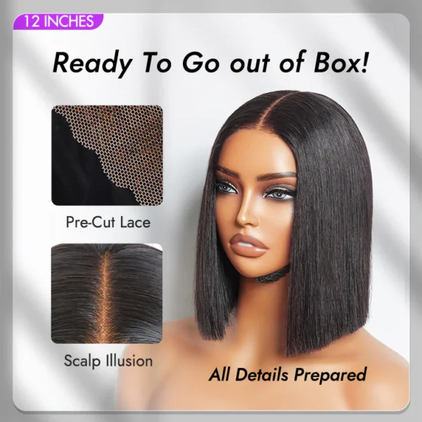 TRILL Glueless 5x5 Closure HD Lace Silky Straight Human Hair Wig