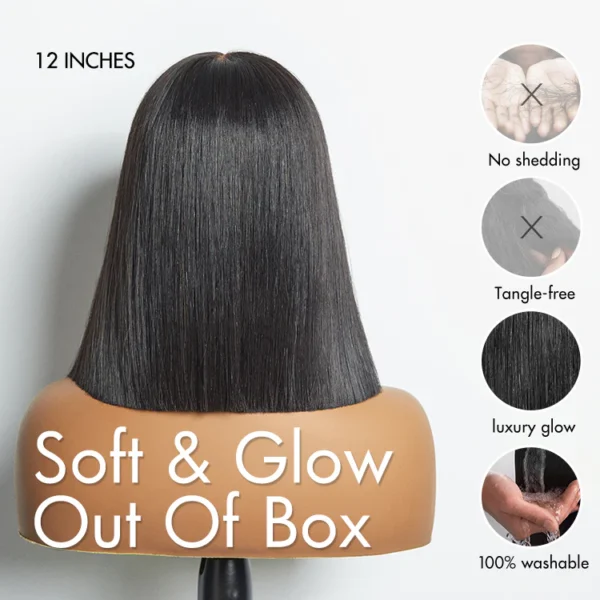 TRILL Glueless 5x5 Closure HD Lace Silky Straight Human Hair Wig