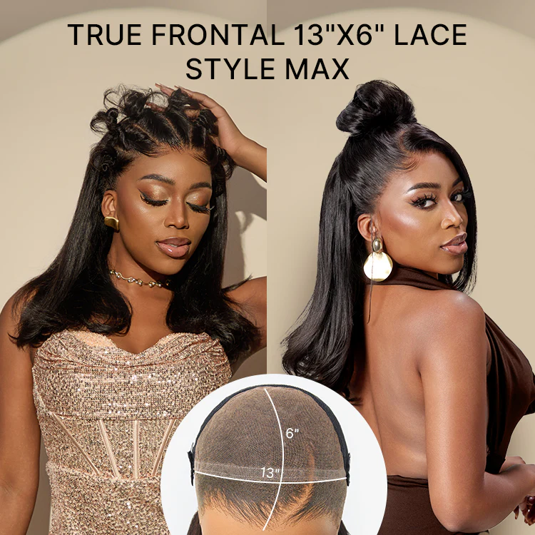 TRILL 200% Density Ombre Brown / Natural Loose Wave Glueless 13x6 HD Lace Front Shoulder Length Wig Pre-Cut Lace Flexi-Fit Drawstring Cap - Image 4
