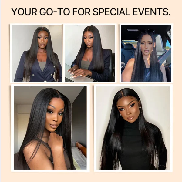 TRILL Silky Straight Glueless Ear-to-ear 13x4 HD Lace Front Wig Pre-Cut Lace