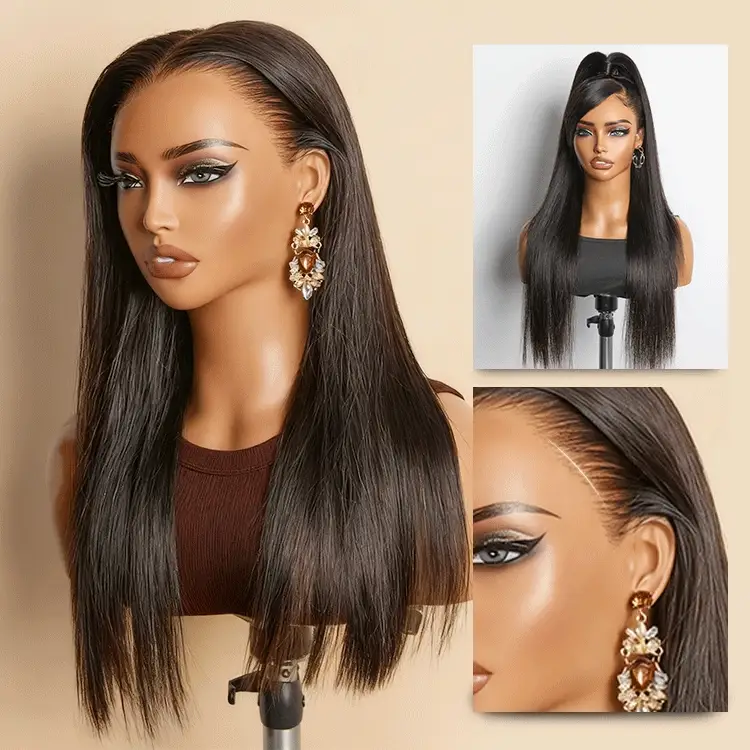 TRILL Silky Straight Glueless Ear-to-ear 13x4 HD Lace Front Wig Pre-Cut Lace