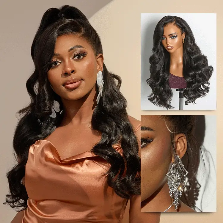 TRILL 250% Density Loose Wave Glueless 13x6 HD Lace Front High Density Long Wig Pre-Cut Lace Flexi-Fit Drawstring Cap