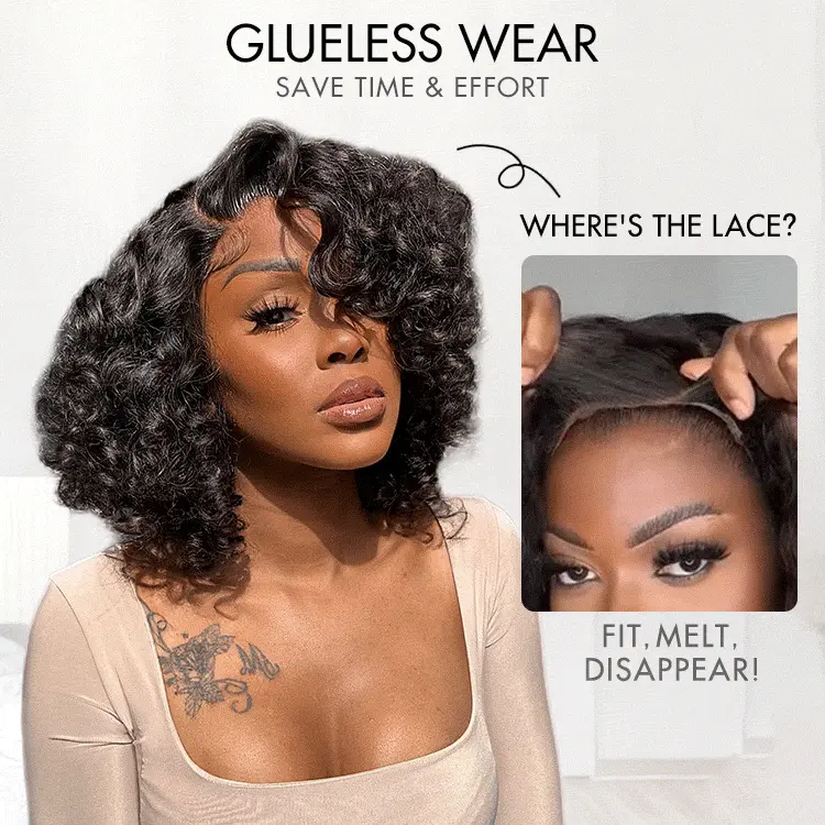 TRILL Hair Mature Bouncy Curl Left C Part Glueless Minimalist HD Lace Wig Pre-Cut Lace - Image 10