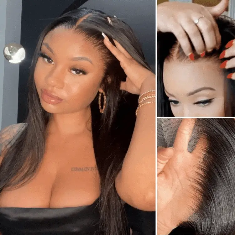 TRILL Silky Straight Glueless Ear-to-ear 13x4 HD Lace Front Wig Pre-Cut Lace - Image 5
