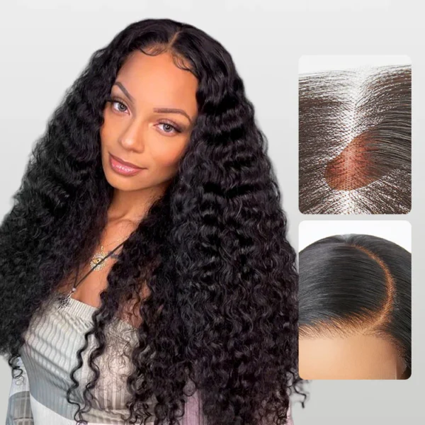 180% Density Water Wave 13x4 HD Lace Front Free Part Glueless Human Hair Wig Pre Cut Lace