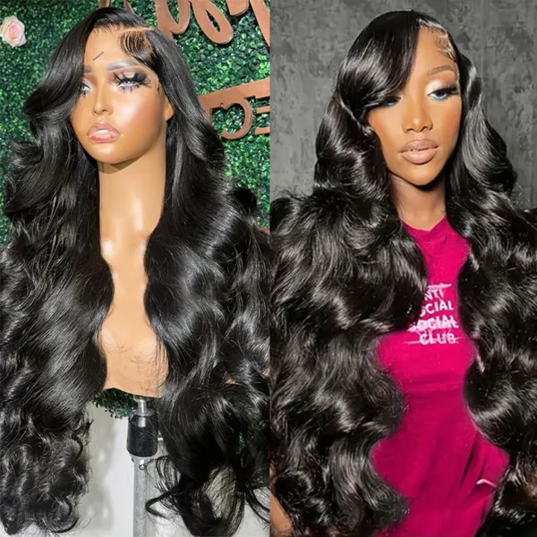 Long inches Body Wave 6×5 13×4 HD Lace Frontal Wig Pre Plucked Human Hair Wigs 26-36 Inches