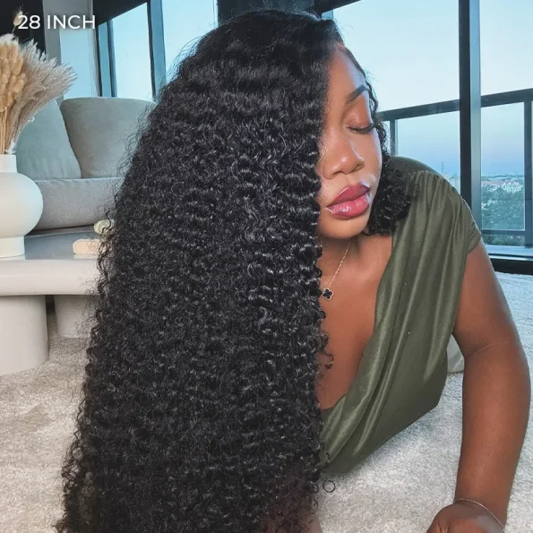 Jerry Curly Wig 13×6 Invisible HD Lace Front Human Hair Wigs Pre Plucked & Bleached - Image 6