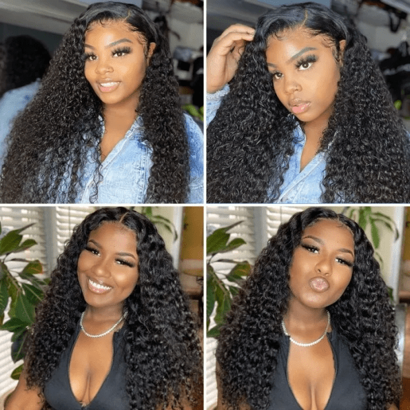 Jerry Curly Wig 13×6 Invisible HD Lace Front Human Hair Wigs Pre Plucked & Bleached - Image 3