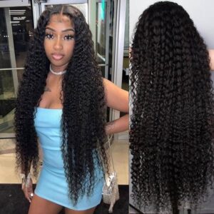 Long inches Wig Deep Wave 6×5 13×4 Lace Frontal Human Hair Wigs 26-36 Inches