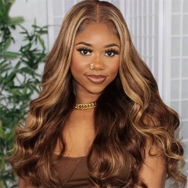 4/27 Highlight Honey Blonde Color Body Wave 6×5 Wear Go 13×4 HD Glueless Lace Frontal Wig - Image 9