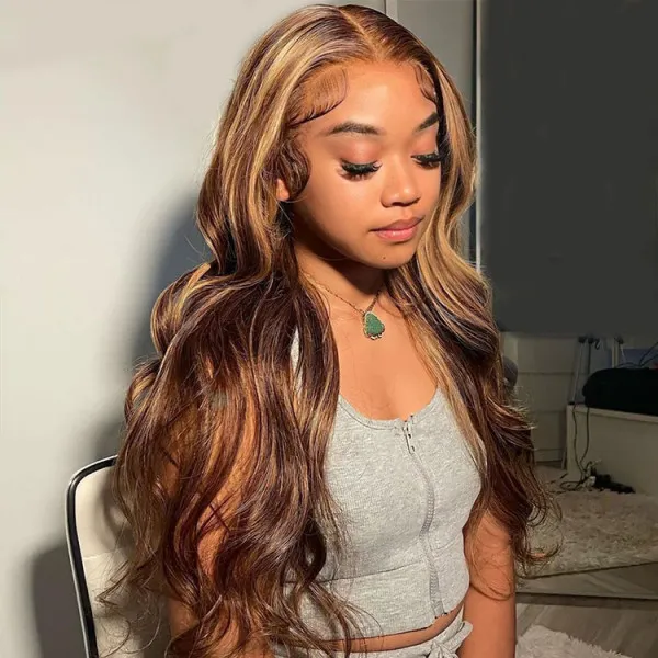 4/27 Highlight Honey Blonde Color Body Wave 6×5 Wear Go 13×4 HD Glueless Lace Frontal Wig - Image 7