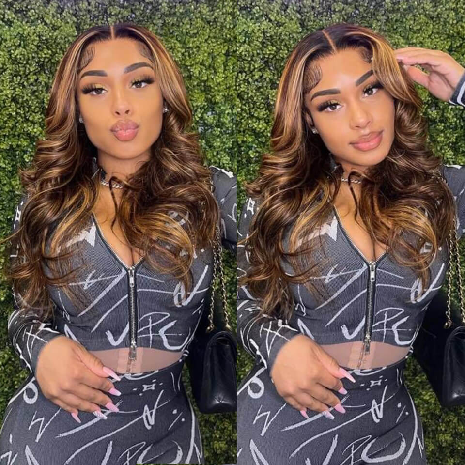 4/27 Highlight Honey Blonde Color Body Wave 6×5 Wear Go 13×4 HD Glueless Lace Frontal Wig - Image 6