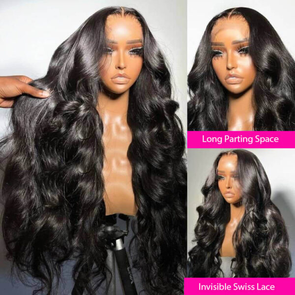 Long inches Body Wave 6×5 13×4 HD Lace Frontal Wig Pre Plucked Human Hair Wigs 26-36 Inches