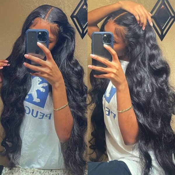 Long inches Body Wave 6×5 13×4 HD Lace Frontal Wig Pre Plucked Human Hair Wigs 26-36 Inches