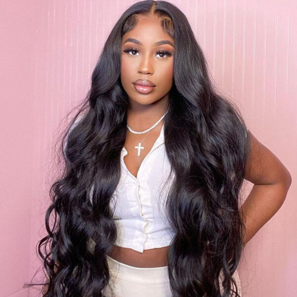 Long inches Body Wave 6×5 13×4 HD Lace Frontal Wig Pre Plucked Human Hair Wigs 26-36 Inches