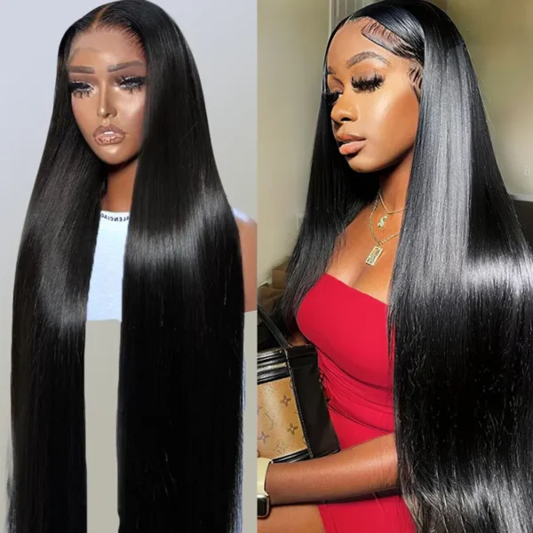 Long Wig Brazilian Bone Straight 6×5 13×4 Full Frontal HD Lace Human Hair Wigs 26-40 inches