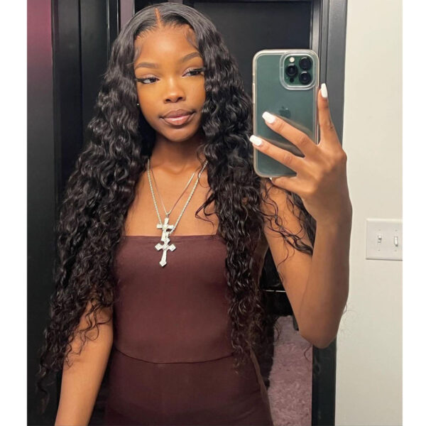 Long inches Wig Water Wave 6×5 13×4 Lace Frontal Wig Human Hair Wigs 26-36 Inches