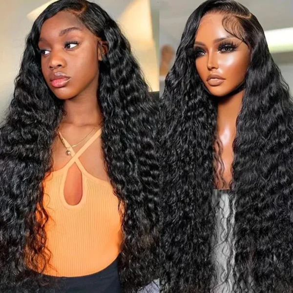 Long inches Wig Water Wave 6×5 13×4 Lace Frontal Wig Human Hair Wigs 26-36 Inches