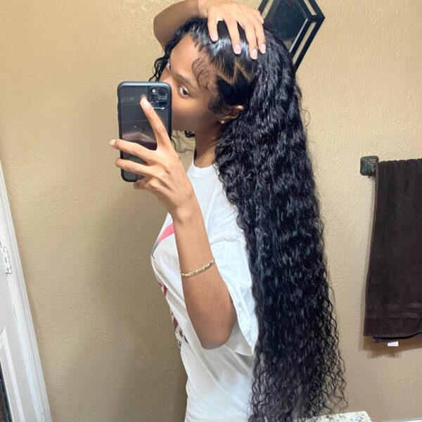 Long inches Wig Water Wave 6×5 13×4 Lace Frontal Wig Human Hair Wigs 26-36 Inches