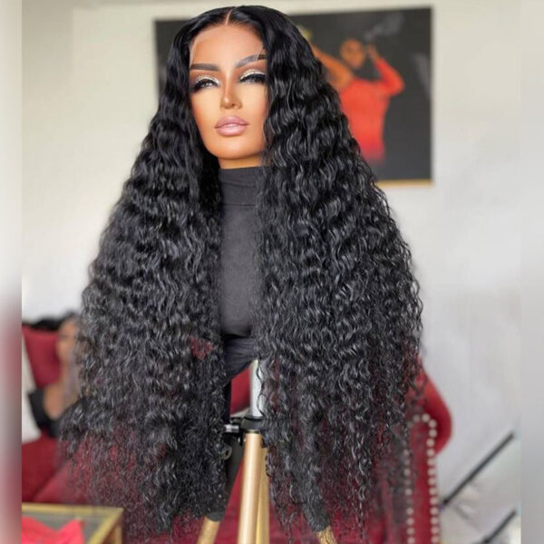 Long inches Wig Water Wave 6×5 13×4 Lace Frontal Wig Human Hair Wigs 26-36 Inches